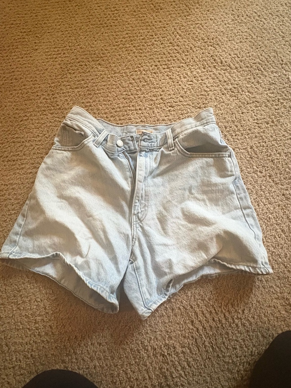 Levi's Light Wash High-Rise Denim Shorts